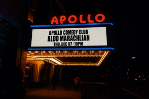 apollo theater marquee at night